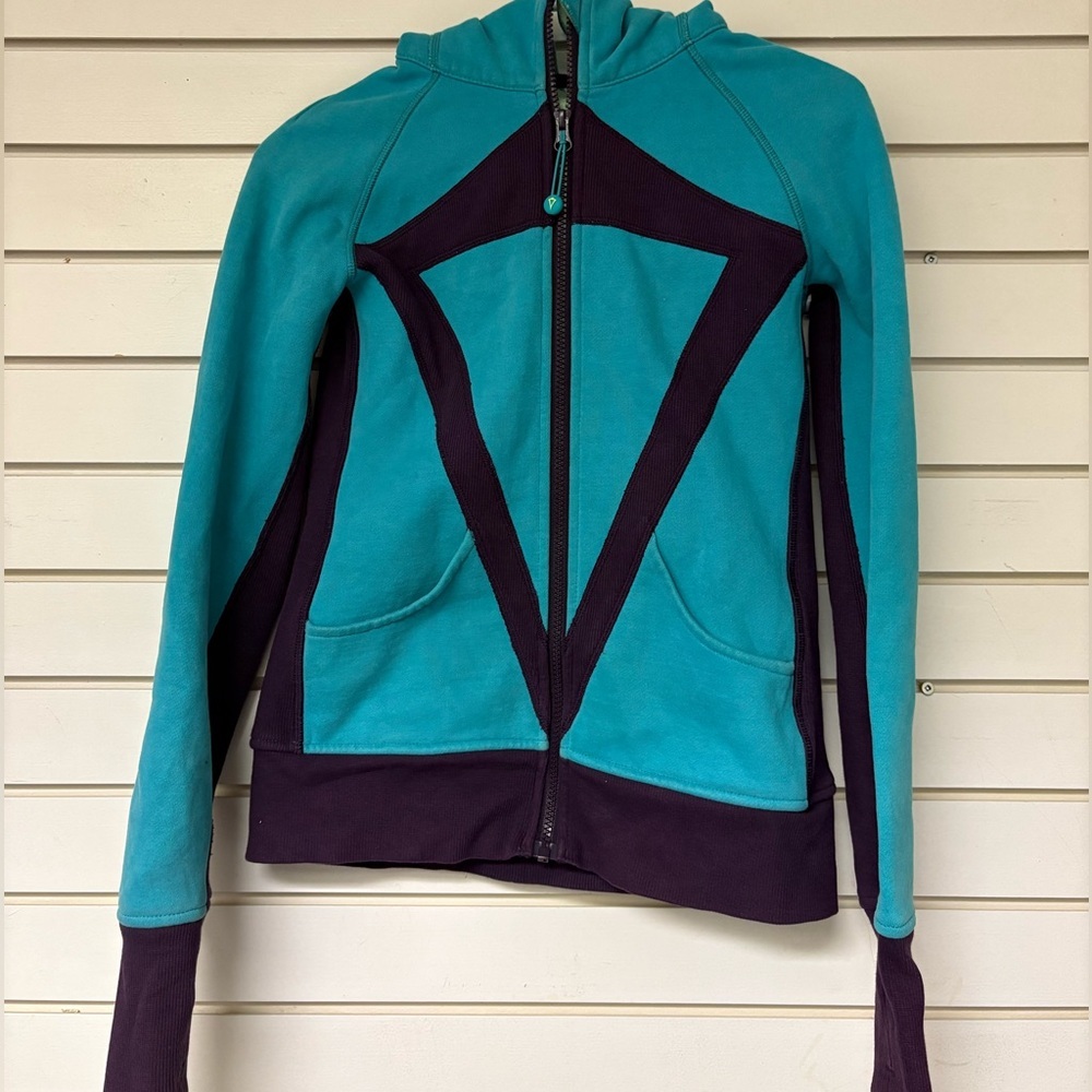 Ivivva Scuba Sweater Size 14 Girls Purple Blue Lululemon Kids New Condition